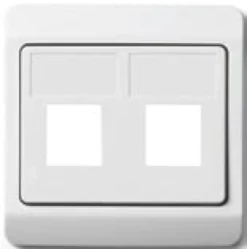 OPUS® 66 Datatudtag 1 modul, til 2 stk. Keystone RJ45 - hvid