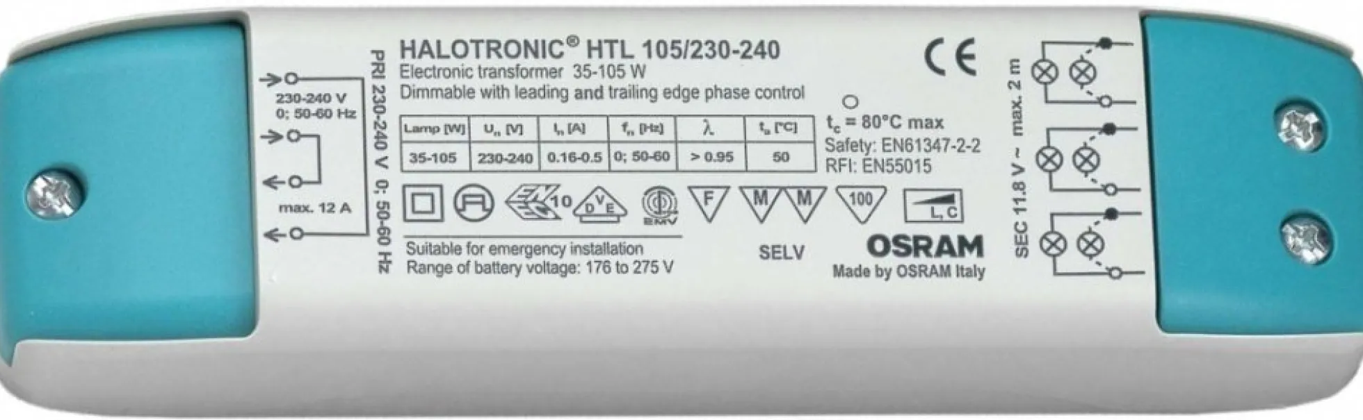 Osram Halotronic-Professional – Elektronisk transformer, 11,8Vac (HTL)