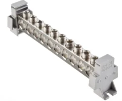 Ouneva potentialeudligningsskinne, Al/Cu, 2 x (6-70) mm², 8 x (6-50) mm²