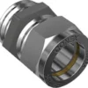 Overgang 1/2" - 15 mm med nippel, forkromet