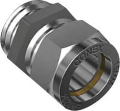 Overgang 1/2" - 15 mm med nippel, forkromet