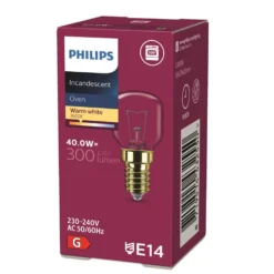 Ovnpære 40W, E14, Klar - Philips Lighting