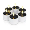6-pak LED solcelle stearinlys, Ø5cm, 6,4cm høj, IP44 udendørs