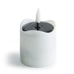 6-pak LED solcelle stearinlys, Ø5cm, 8cm høj, IP44 udendørs