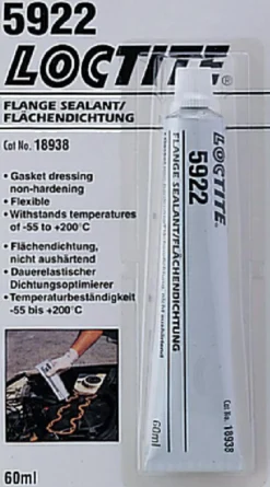 Pakning 5922, 200ml, -55°C til 200°C, sort - Loctite