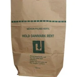 Papirsæk, HOLD DANMARK RENT, 2-lags brun, 70 x 95 x 25 cm, 100 l