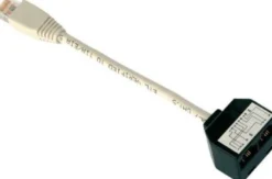 Parallel adapter RJ45 han til 2 x RJ45 (8P8C) hun - Sort