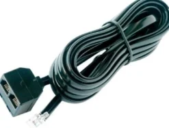 Parallel adapter RJ12 han til 2 x RJ12 (6P6C) hun - Sort