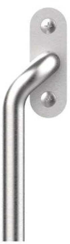 Paskvilgreb, forkrøppet, venstre, ø14 mm, 8x43 mm stift, 43 mm centerafstand - Rustfrit stål AISI 304