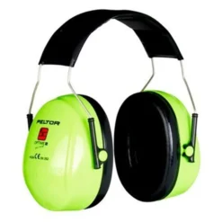 Peltor Optime II høreværn, issebøjle, hi-vis, grøn, Dæmpningsværdi lav 20dB, SNR 31dB
