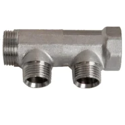 Pettinaroli fordelerrør, 3/4" x 1/2", 2-grens, messing med TEA belægning