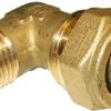 PEX vinkel, nippel, 90°, ½" x 20 mm, PN 10
