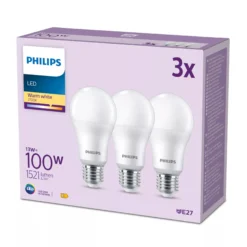 Philips E27 A67 LED-pære, mat, 1521lm, 2700K, 13W - 3 pak