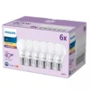 Philips E27 LED-pære, mat, 470lm, 2700K, 4,9W - 6 pak