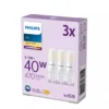 Philips G9 LED-pære, 2700K, 470lm, 3,7W - 3 pak