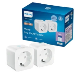 Philips Smart Lighting Smart Plug, strømmåling, Matter (WiFi) - 2-pak
