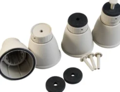 Plastfødder beige PLASTNITTE, 105 MM