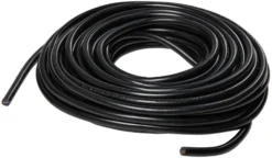 Plastledning, rund, 10 meter, sort, H03VV-F 2x0,75mm2 (PKL)