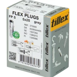 Plugs Flex FP5, 5x25 mm, grå (100 stk.) - 100 stk