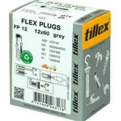 Plugs Flex FP12, 12x60 mm, grå (25) - Tillex