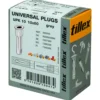 Plugs Uni UPK10, 10x60 mm med krave, grå (50) - Tillex - 50 stk