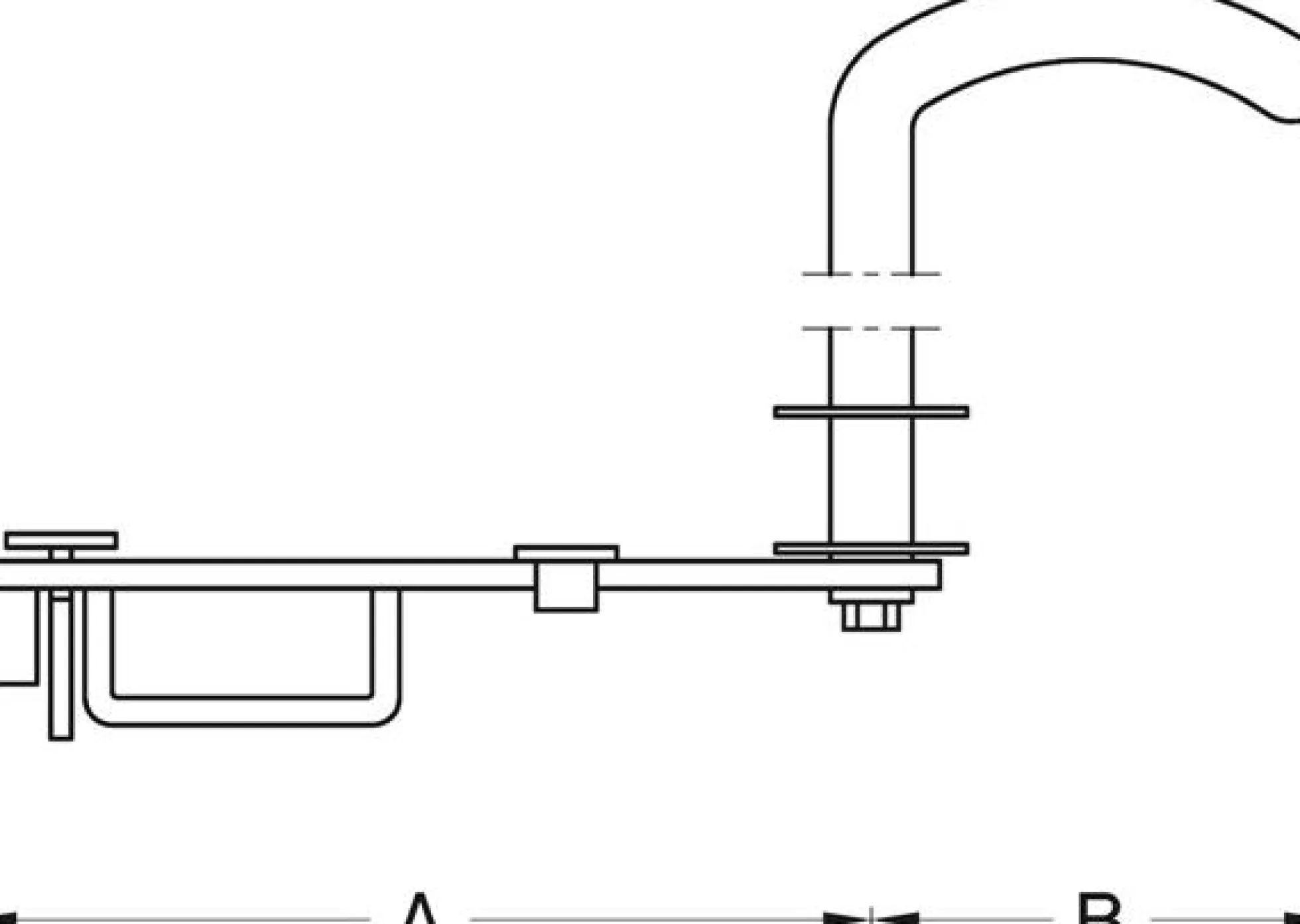 PN stalddørgreb 4212, 75-105 mm, FZV