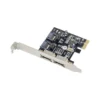 2-ports SATA 3.0 PCIe kort, med ASM1061 chip, 2 x ekstern eSATA 3.0, 2 x intern SATA - MicroConnect