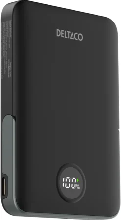 Power bank 5000 mAh, stand, wireless, PD 20 W, magnet, black