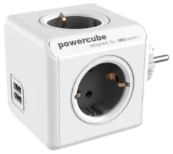 Power distribution unit, AC 220-240 V, output connectors: 4 (CEE 7/4), trolley grey
