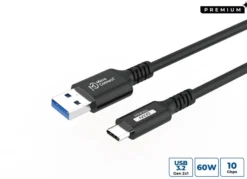 premium USB-C til USB-A kabel, 10Gbps, 60W