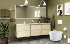 Pressalit Trend Combi Pack, væghængt toilet med Sway D2 toiletsæde, hvid