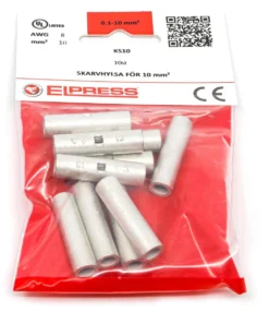Pressemuffe KS10, 10mm², pose med 10 stk.