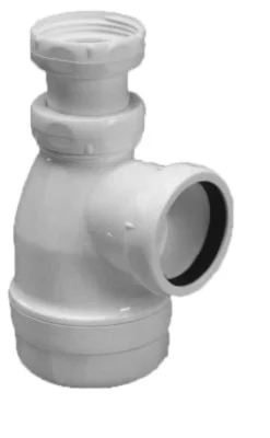 Primeo pungvandlås, 1.1/4" x 1.1/4" x 32 mm, hvid plast
