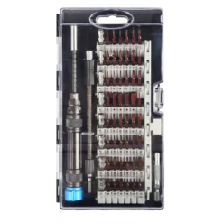 Professional Screwdriver set, 58 parts, Extension bar, CRV socket, sort