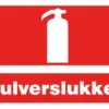 Pulverslukker skilt, A4, 210 x 297 mm, plast