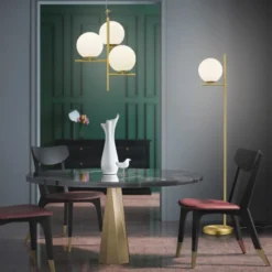Pure gulvlampe E14, messing - Trio Lighting