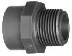 PVC-overgang, muffe/nippel, 25 mm - 3/4"