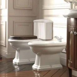 Retro WC monobl toilet, med cisterne, hvid - Lavabo