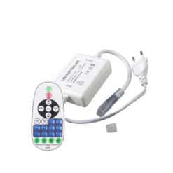 RF trådløs timer, dæmper med fjernbetjening, inkl. endeprop, til 230V 8x16 CLIP-ON Neon Flex, memory funktion, maks. 50 meter