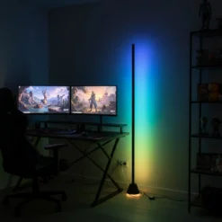 RGBIC+CCT hjørnelampe, 48W, 230V, 145cm, 20.000 timer levetid, ABS+Metal