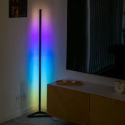 RGBIC+WW hjørnelampe, gulvlampe, 140 cm, Bluetooth