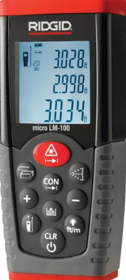 Ridgid LM100 afstandsmåler, 50 m