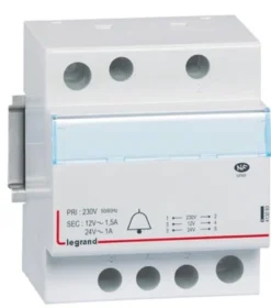 Ringetrafo, 1,5A, 24VA, 4 modul, 12Vac – Legrand