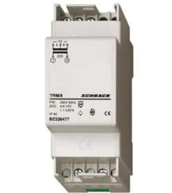Ringetrafo, 8VA, /6-8-12V, DIN-skinne