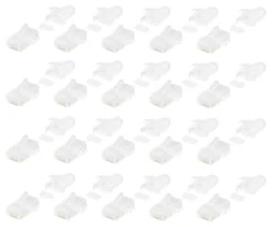 RJ45 konnektor til slim patch kabel, Cat6a, 28AWG, 20 stk. - Deltaco