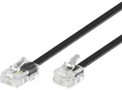 RJ11-RJ45 kabel, sort, han/han, 6P/4C-8P/4C - MicroConnect