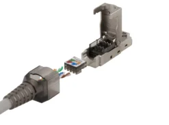 RJ45 stik, CAT6A, skærmet, Tool-Less, metal