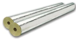 Rockwool rørskål 800, 28 mm, 20 mm, 1 meter, Alu - pr. meter