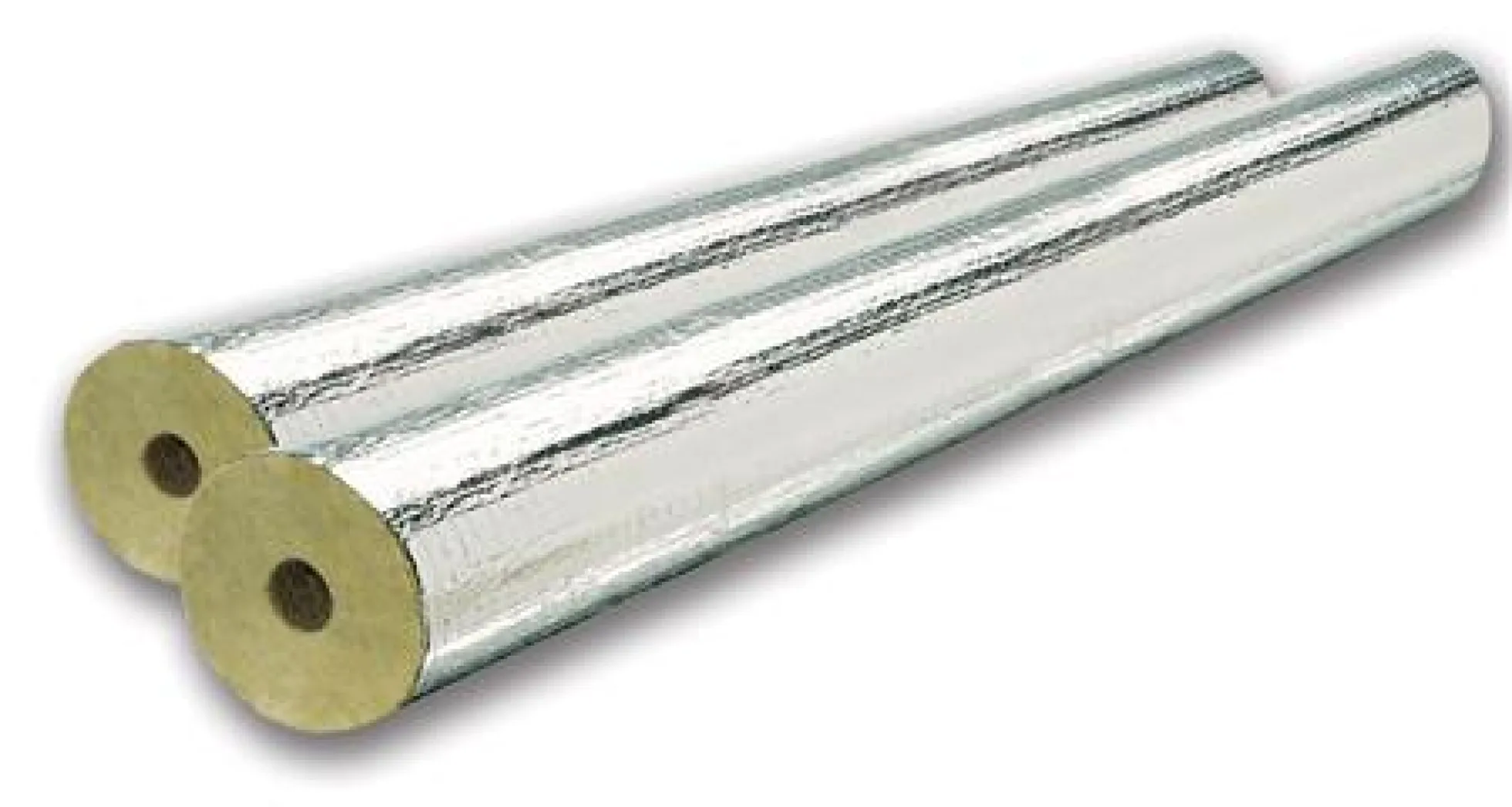 Rockwool rørskål 800, 28 mm, 20 mm, 1 meter, Alu - pr. meter