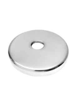 Roset 1/2". Ø100mm. Til koblingsdåse. Blank. Rustfrit stål AISI304